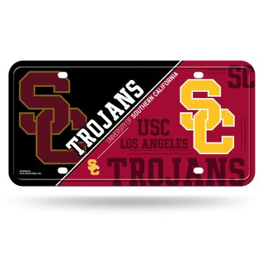 Imagem de Etiqueta para placa de licença de metal NCAA USC Trojans