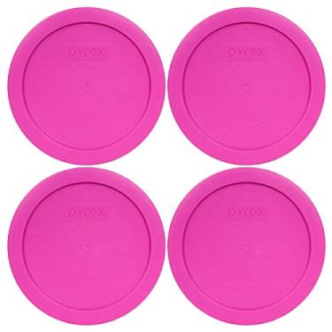 Imagem de Pyrex 7201-PC Tampa redonda de armazenamento de 4 xícaras para tigelas de vidro (4, rosa)