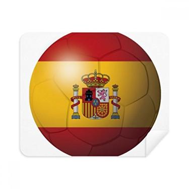 Imagem de Pano de limpeza de tela com bandeira nacional Espanha, futebol americano, 2 peças, tecido de camurça
