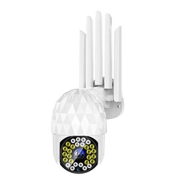 Imagem de Câmera WiFi 1080P, Câmera de segurança externa interna, Câmera PTZ IP Dome para casa com 28 LEDs Visão noturna em cores Áudio bidirecional detecção de movimento IP66 à prova de intempéries (A)