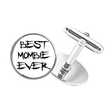 Imagem de DIYthinker Best Mombie Ever Words Family Bless abotoaduras de botão redondo