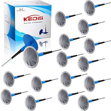 Imagem de Frienda Kit de adesivos de pneu 24 peças de remendo de borracha de reparo de pneus Kit de plugue de cogumelo plugue de borracha para reparo de pneus de unhas patch de reparo de pneus de carro para veículo (3,42 x 0,16 polegadas)