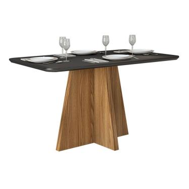 Imagem de Mesa De Jantar Talía 120X90 Carvalho Europeu Preto Gloss DJ Móveis