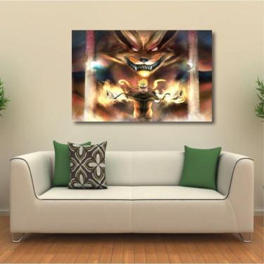 Imagem de Quadro decorativo Naruto e Kurama Artístico Tela em Tecido