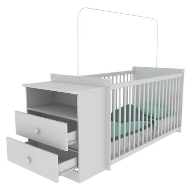 Imagem de Berço Cômoda para Colchão 60 x 130 cm Multimóveis Meu Bebê FG2870 Branco