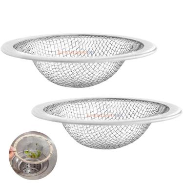 Imagem de Kit 2 Ralinhos de pia Inox Japonês 7cm Médio Com Borda Para Cozinha - AMZ