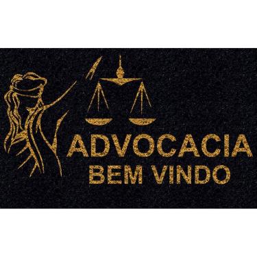 Imagem de Capacho Personalizado Advocacia (T) | Preto