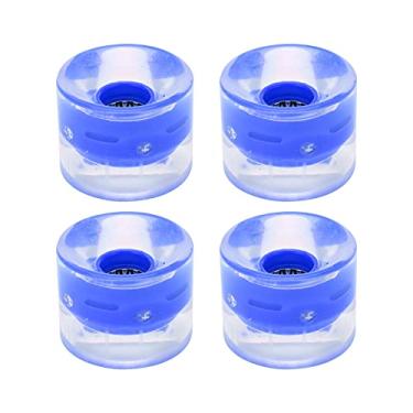 Imagem de Shanrya Rodas Longboard de 60 mm, confortáveis de usar, longa vida útil, aparência requintada, rodas longboard para uso ao ar livre para prancha Cruiser (safira)