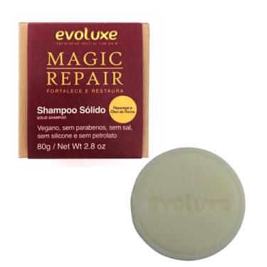 Imagem de Shampoo Sólido Evoluxe Magic Repair 80G Vegano Limpeza Suave - Asp Mar
