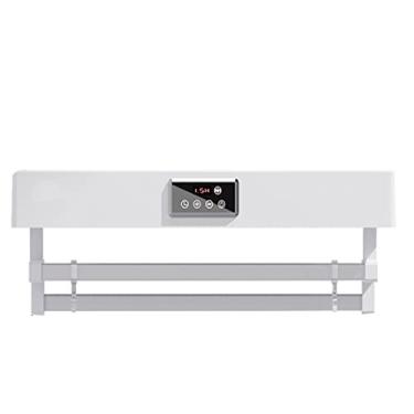 Imagem de Toalheiro de aquecimento elétrico barra de toalha secagem banheiro banheiro sem perfuração casa inteligente, branco