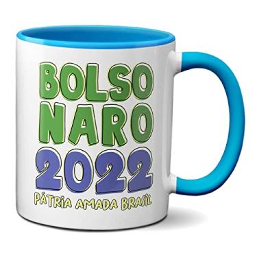 Imagem de Caneca Presidente Bolsonaro 2022 Pátria Amada Brasil (Azul)