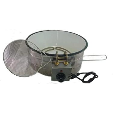Imagem de Fritadeira Elétrica 7L Esmalte Branco com Escumadeira 220V