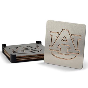 Imagem de Conjunto de 4 porta-copos de aço inoxidável NCAA Auburn Tigers Boaster