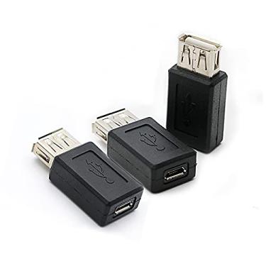 Imagem de Pacote com 3 conversores adaptadores USB 2.0 fêmea para USB Micro fêmea