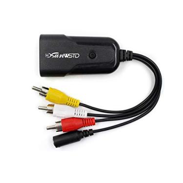 Imagem de Adaptador HDMI para AV Mini Conversor de Vídeo HD HDMI para RCA AV/CVSB L/R Vídeo 1080P HDMI2AV Suporta Saída NTSC PAL