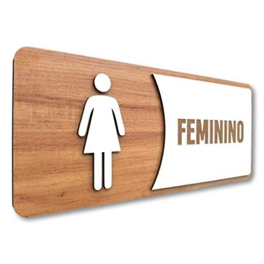 Imagem de Placa De Sinalização |Feminino - MDF 30x13cm