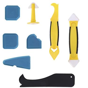 Imagem de Ferramenta de calafetagem, 8 peças de espátulas removedor de selante de silicone de plástico, kit de ferramentas de acabamento de calafetagem para banheiro cozinha ferramenta de remoção de calafetagem manual