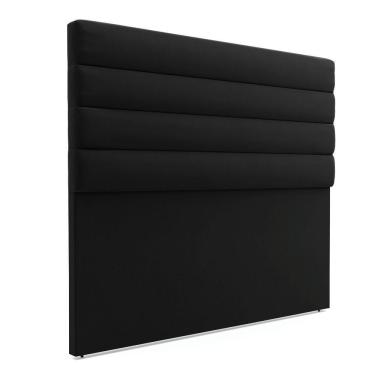 Imagem de Cabeceira Para Cama Box Casal 140 Cm Suede Preto