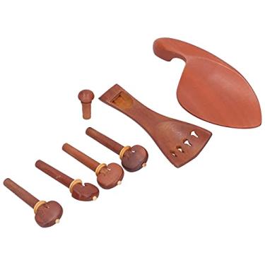 Imagem de Peça de descanso de queixo de violino, kit de descanso de queixo de violino de madeira de jujuba, conjunto de descanso de queixo de violino, acabamento requintado, peças traseiras de violino para clássico para folk