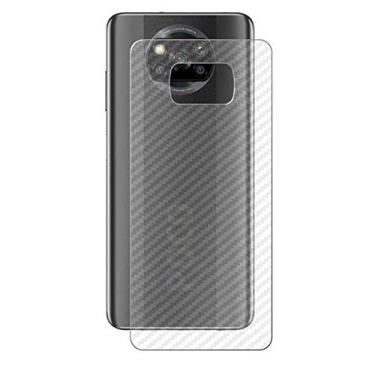 Imagem de Kit 2x Películas Traseira Xiaomi Poco X3 / X3 NFC / X3 Pro Fibra Carbono + Kit Aplicação