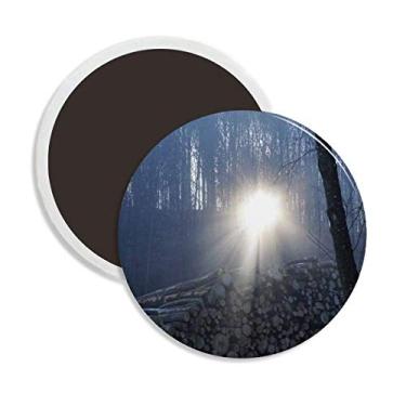 Imagem de Cenário Florestal Escuro, Cerâmica, Redondo, Ímã, Decoração Lembrança