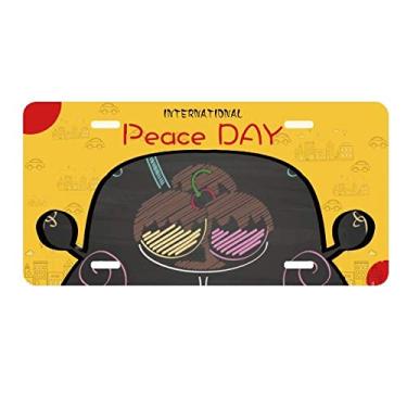 Imagem de DIYthinker Três doces chocolate sorvete bola placa etiqueta decoração carro dia da paz