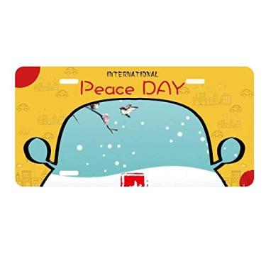 Imagem de DIYthinker Placa de carro circular com vinte e quatro termos solar para decoração de carro, dia da paz