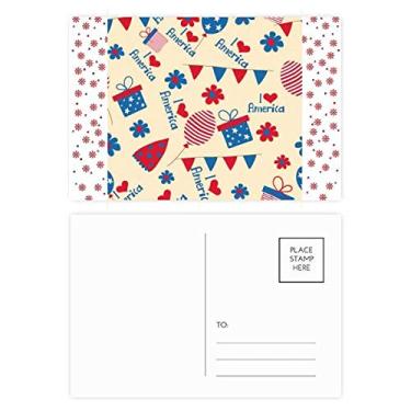 Imagem de EUA Candy Gift Festival Flower Love Heart Christmas Flower Celebration Cartão postal Blessing Mailing Card