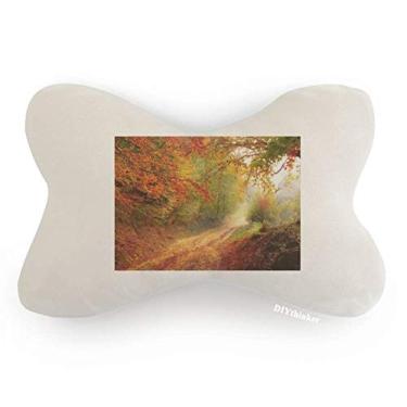 Imagem de DIYthinker Almofada de apoio de cabeça com decoração de pescoço e paisagem de natureza verde da ciência florestal