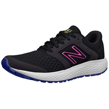 Imagem de New Balance Tênis de corrida feminino 520 V5, Preto/rosa, 5.5