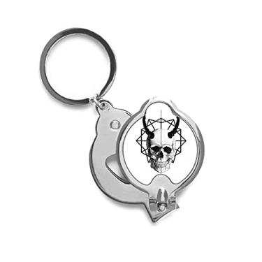 Imagem de l Face Horn Line Art Deco Gift Fashion Cortador de unhas de dedo Tesoura Cortador de aço inoxidável