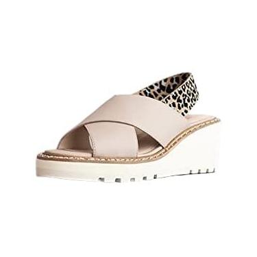 Imagem de Cecelia New York Gabby Sandália plataforma de couro plataforma entrecruzada Leo Taupe, rosa, 6.5