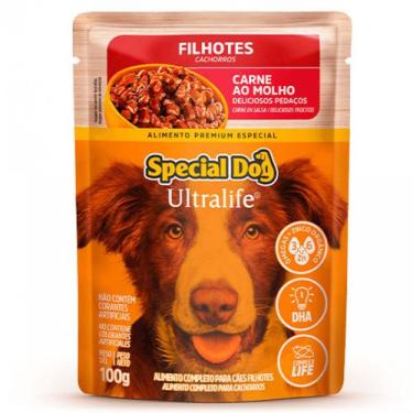 Imagem de Sachê Special Dog Ultralife Para Cães Filhotes Sabor Carne Com Bata-Do