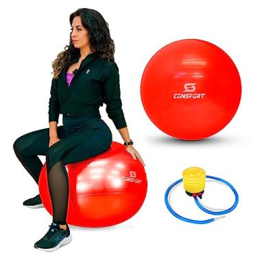 Imagem de Bola de Pilates Bola Suiça 55cm para Pilates Yoga Anti Estouro Fitness Fisioterapia Para Exercícios