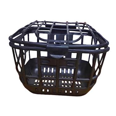 Imagem de Fancyes Cesta dianteira da bicicleta Cesta dianteira da bicicleta com tampa Recipiente de artigos diversos Cesta de armazenamento de bicicleta leve portátil