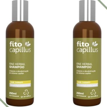 Imagem de Kit Com 2 Grandha Fito Capillus Fine Herbal Shampoo 250 Ml Shampoo Fitoterápico Vegano