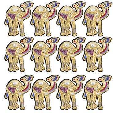 Imagem de LIZEALUCKY 12 peças de remendos de camelo com aplique bordado fofo bordado emblema bordado para roupas faça você mesmo jaquetas jeans mochilas chapéus sapatos camiseta