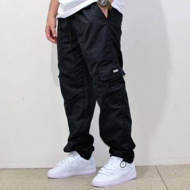 Imagem de Calça Brack Rip Stop Cargo Ajustável Preto Plus Size Unissex