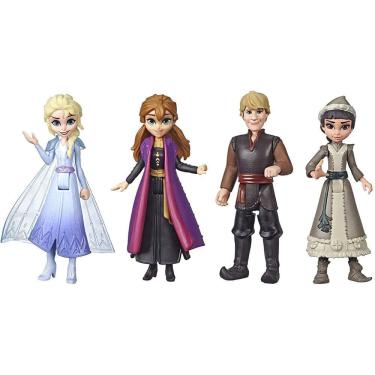 Imagem de Pacote múltiplo de bonecas pequenas Frozen 2 - Anna, Elsa, Kristoff, maren