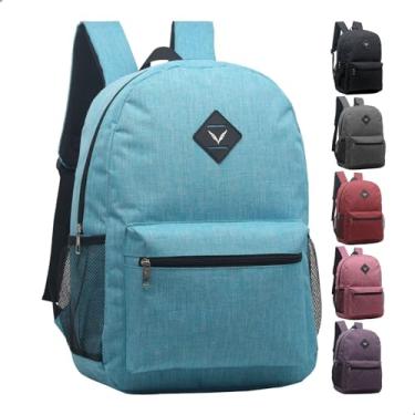 Imagem de Mochila Juvenil Unissex Bolsos Laterais E Frontal Alça Acolchoada Yepp MM9148 (Azul)