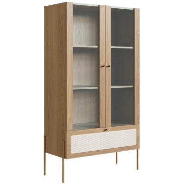 Imagem de Cristaleira 2 PT Vidro 1 GVT Pes Metal 28963 Hanover Artesano