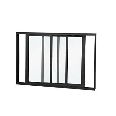 Imagem de Janela de Correr Abertura Dupla Premium 3 Folhas Vidro Liso 100x120cm Crv Portas e Janelas