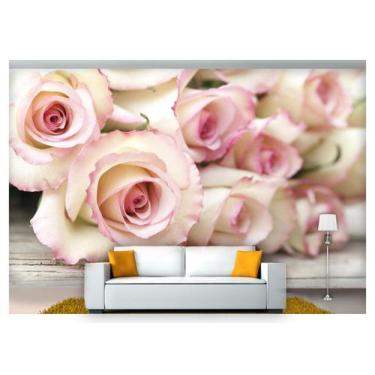 Imagem de Papel De Parede Flores Rosas Romantico 3D Nfl204 - Você Decora