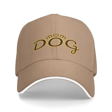 Imagem de Boné de beisebol unissex cachorro mãe vintage ajustável boné pai chapéu, Cor da areia, Tamanho Único