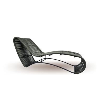 Imagem de Espreguiçadeira Alumínio E Corda Náutica Uv Piscina Cor Verde Militar