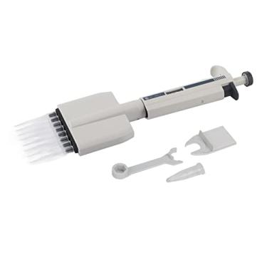 Imagem de Pipeta multicanal de 8 canais, pipeta ajustável, micropipeta, pipetas de volume variável para laboratório científico e escola 50-300μl