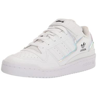 Imagem de adidas Originals Tênis infantil infantil Forum Low, Branco/Preto, 21