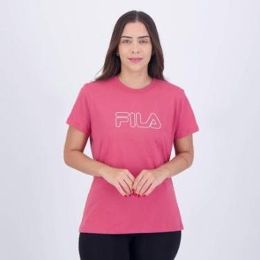 Imagem de Camiseta Fila Basic Outline Feminina Rosa-Masculino