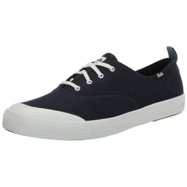 Imagem de Keds Tênis feminino Champion Toe Cap com cadarço, Lona azul marinho, 5.5