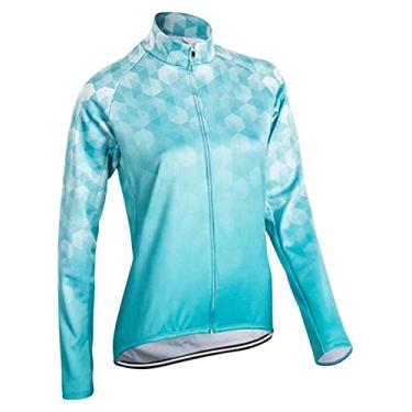 Imagem de Camisetas femininas de ciclismo - roupas de ciclismo femininas absorvem umidade, absorvem umidade, respiráveis, de secagem rápida, azul, 3GG